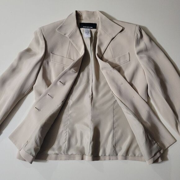 Talbots Women's Creme Silk Fitted Lined Blazer - Picture 9 of 14